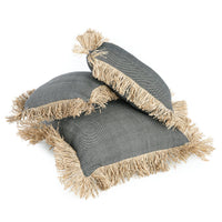 Bazar Bizar Housse de coussin En Coton Bonita Naturel/Noir 50 x 30 cm