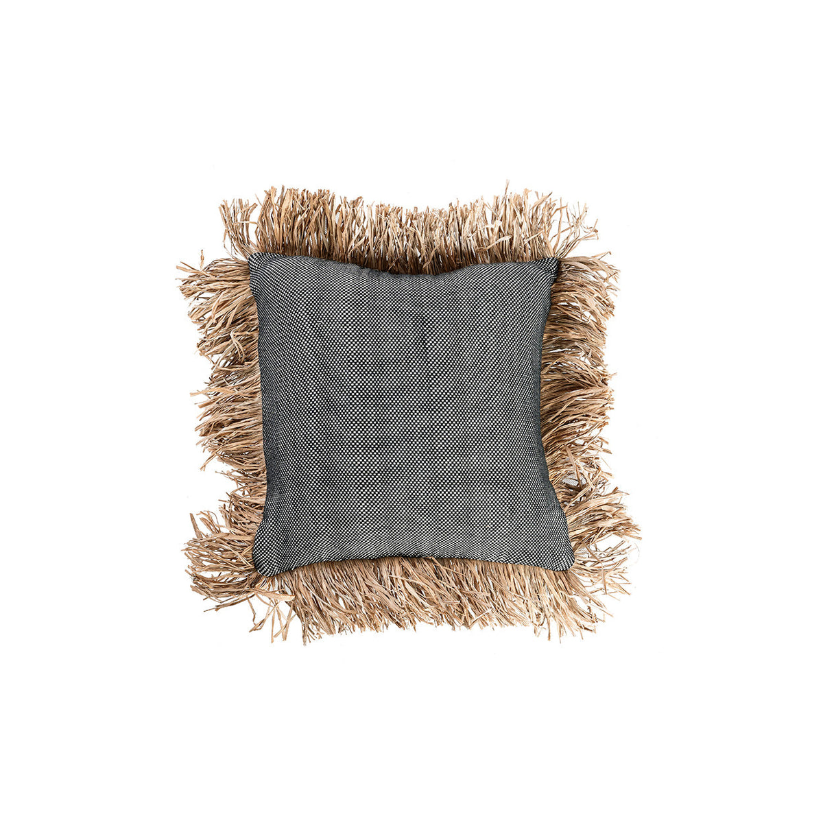 Bazar Bizar Housse de coussin En Coton Bonita Naturel/Noir 40 x 40 cm