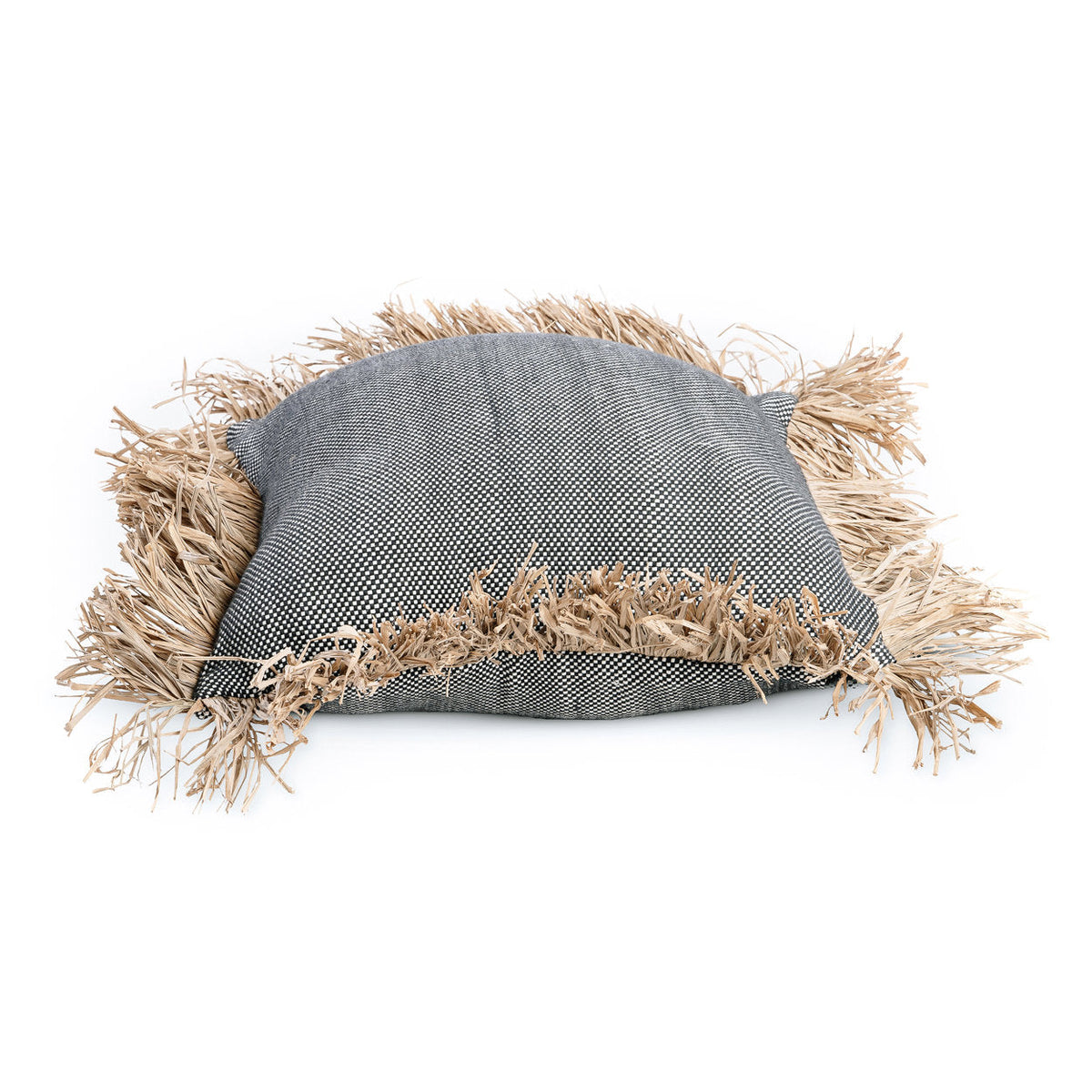 Bazar Bizar Housse de coussin En Coton Bonita Naturel/Noir 40 x 40 cm