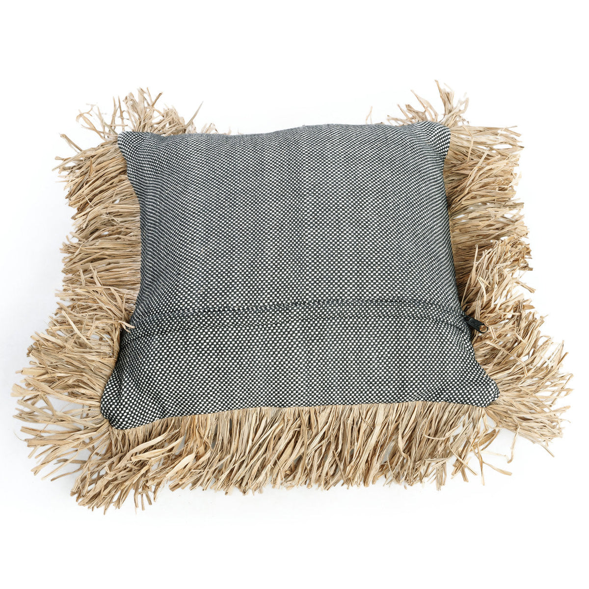 Bazar Bizar Housse de coussin En Coton Bonita Naturel/Noir 40 x 40 cm