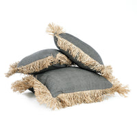 Bazar Bizar Housse de coussin En Coton Bonita Naturel/Noir 40 x 40 cm