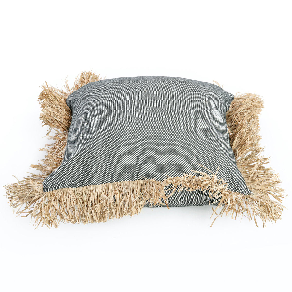 Bazar Bizar Housse de coussin En Coton Bonita Naturel/Noir 60 x 60 cm
