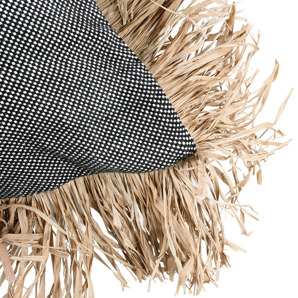 Bazar Bizar Housse de coussin En Coton Bonita Naturel/Noir 60 x 60 cm