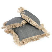 Bazar Bizar Housse de coussin En Coton Bonita Naturel/Noir 60 x 60 cm