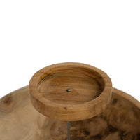 Bazar Bizar Teakhouten Kandelaar Naturel Ø29 x H11 cm