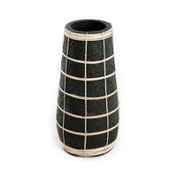 Bazar Bizar Vase En Terre Cuite Cutie Noir/Naturel Ø14 x H31 cm