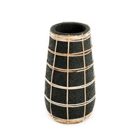 Bazar Bizar Vase En Terre Cuite Cutie Noir/Naturel Ø14 x H26 cm