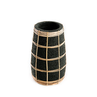 Bazar Bizar Vase En Terre Cuite Cutie Noir/Naturel Ø14 x H22 cm