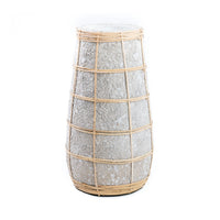 Bazar Bizar Vase En Terre Cuite Cutie Béton/Naturel Ø14 x H31 cm