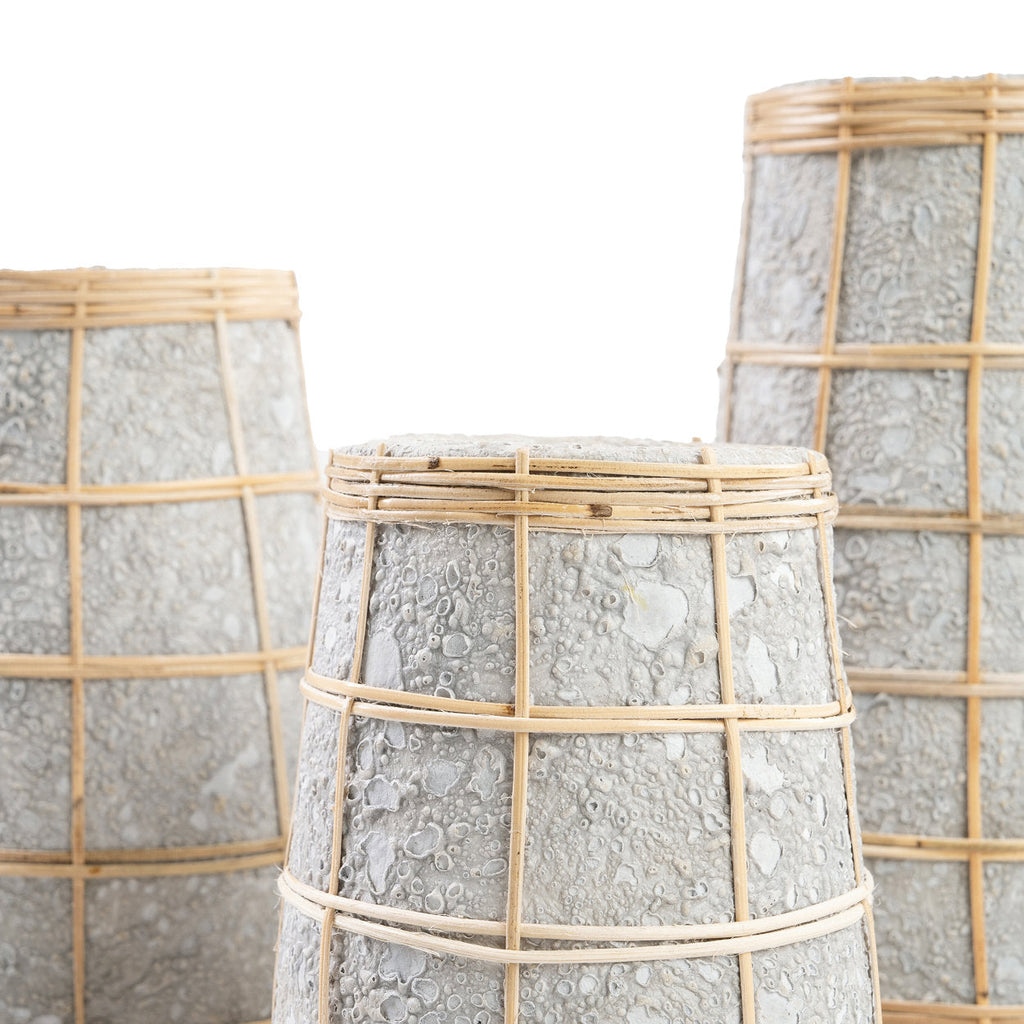 Bazar Bizar Vase En Terre Cuite Cutie Béton/Naturel Ø14 x H31 cm