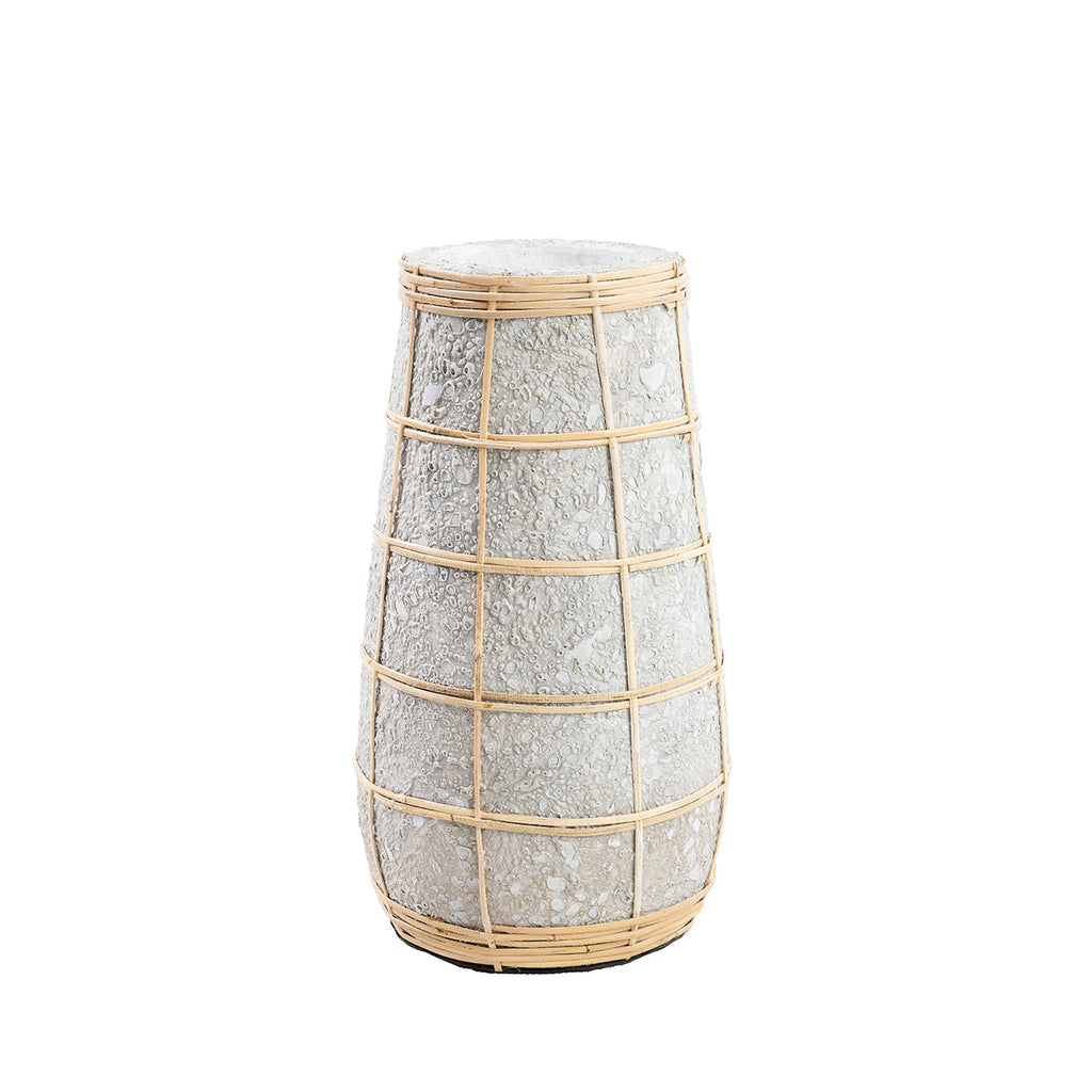 Bazar Bizar Vase En Terre Cuite Cutie Béton/Naturel Ø14 x H26 cm
