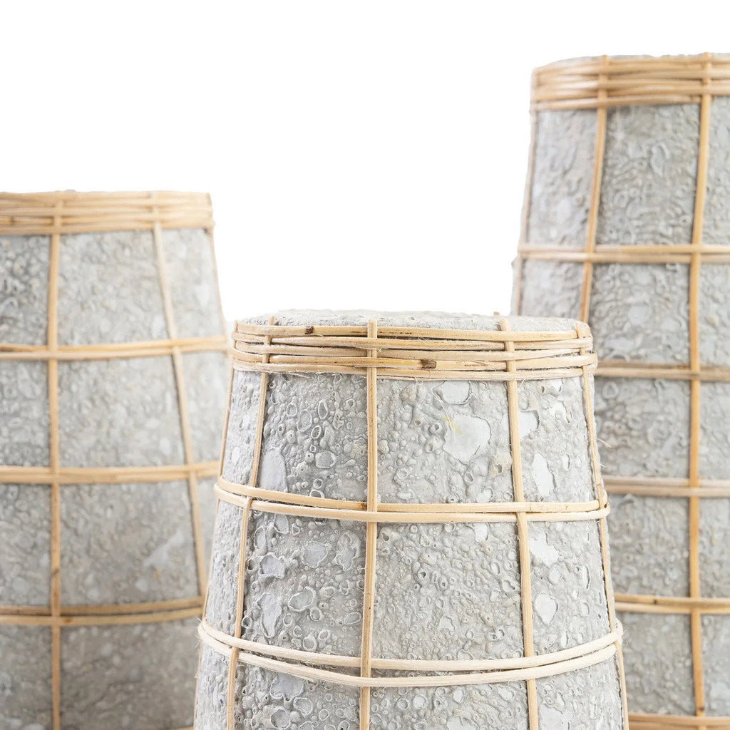 Bazar Bizar Vase En Terre Cuite Cutie Béton/Naturel Ø14 x H26 cm