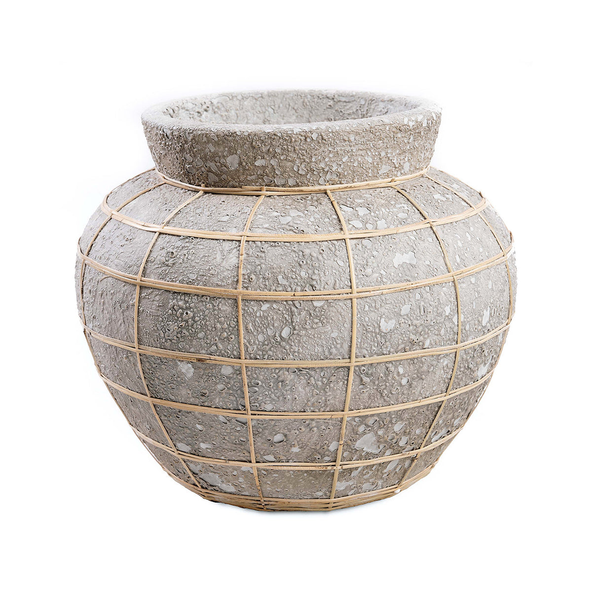 Bazar Bizar Terracotta Vaas Belly Beton/Naturel Ø33 x H27 cm