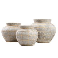 Bazar Bizar Vase En Terre Cuite Belly Béton/Naturel Ø33 x H27 cm