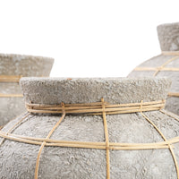 Bazar Bizar Vase En Terre Cuite Belly Béton/Naturel Ø33 x H27 cm