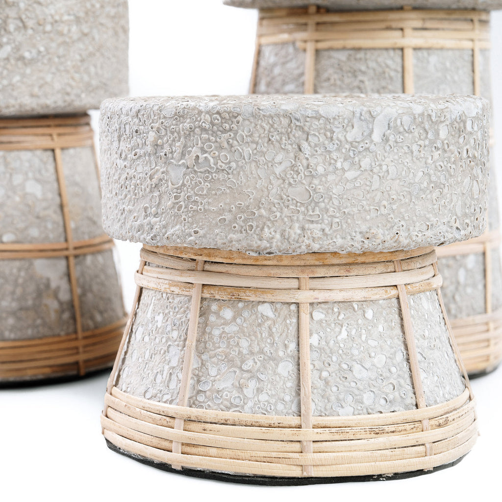 Bazar Bizar Terracotta Kandelaar Serene Beton/Naturel Ø12 x H20 cm