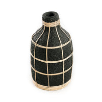 Bazar Bizar Vase En Terre Cuite Whoopy Noir/Naturel Ø13 x H24 cm