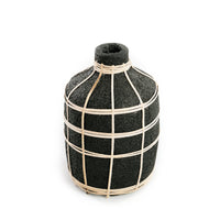 Bazar Bizar Vase En Terre Cuite Whoopy Noir/Naturel Ø13 x H23 cm
