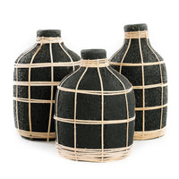 Bazar Bizar Vase En Terre Cuite Whoopy Noir/Naturel Ø13 x H23 cm