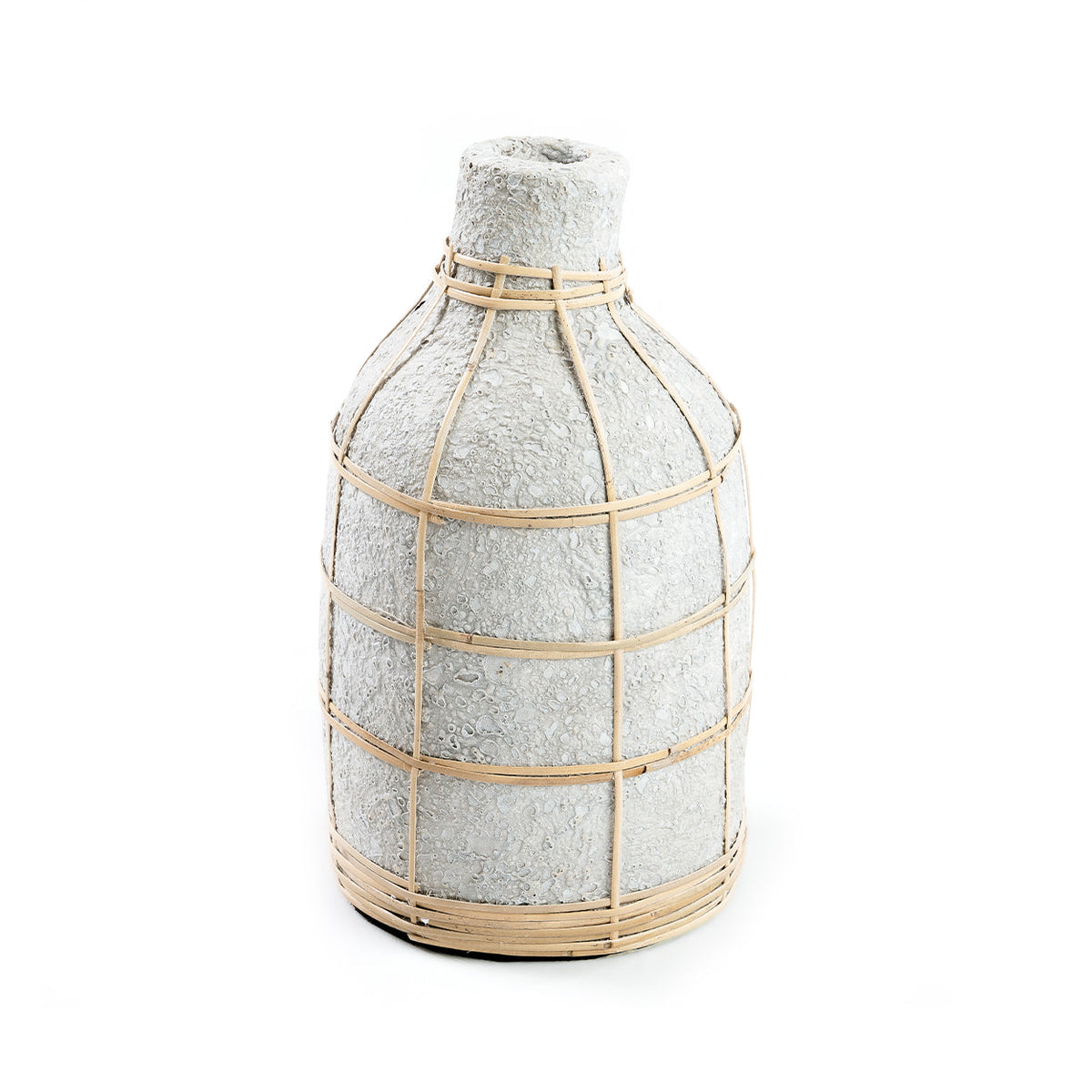 Bazar Bizar Vase En Terre Cuite Whoopy Béton/Naturel Ø13 x H24 cm