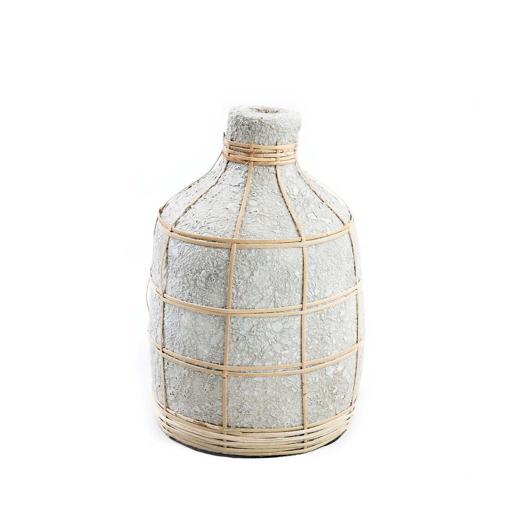 Bazar Bizar Vase En Terre Cuite Whoopy Béton/Naturel Ø13 x H23 cm