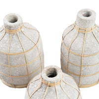 Bazar Bizar Vase En Terre Cuite Whoopy Béton/Naturel Ø13 x H23 cm