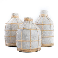 Bazar Bizar Vase En Terre Cuite Whoopy Béton/Naturel Ø13 x H23 cm