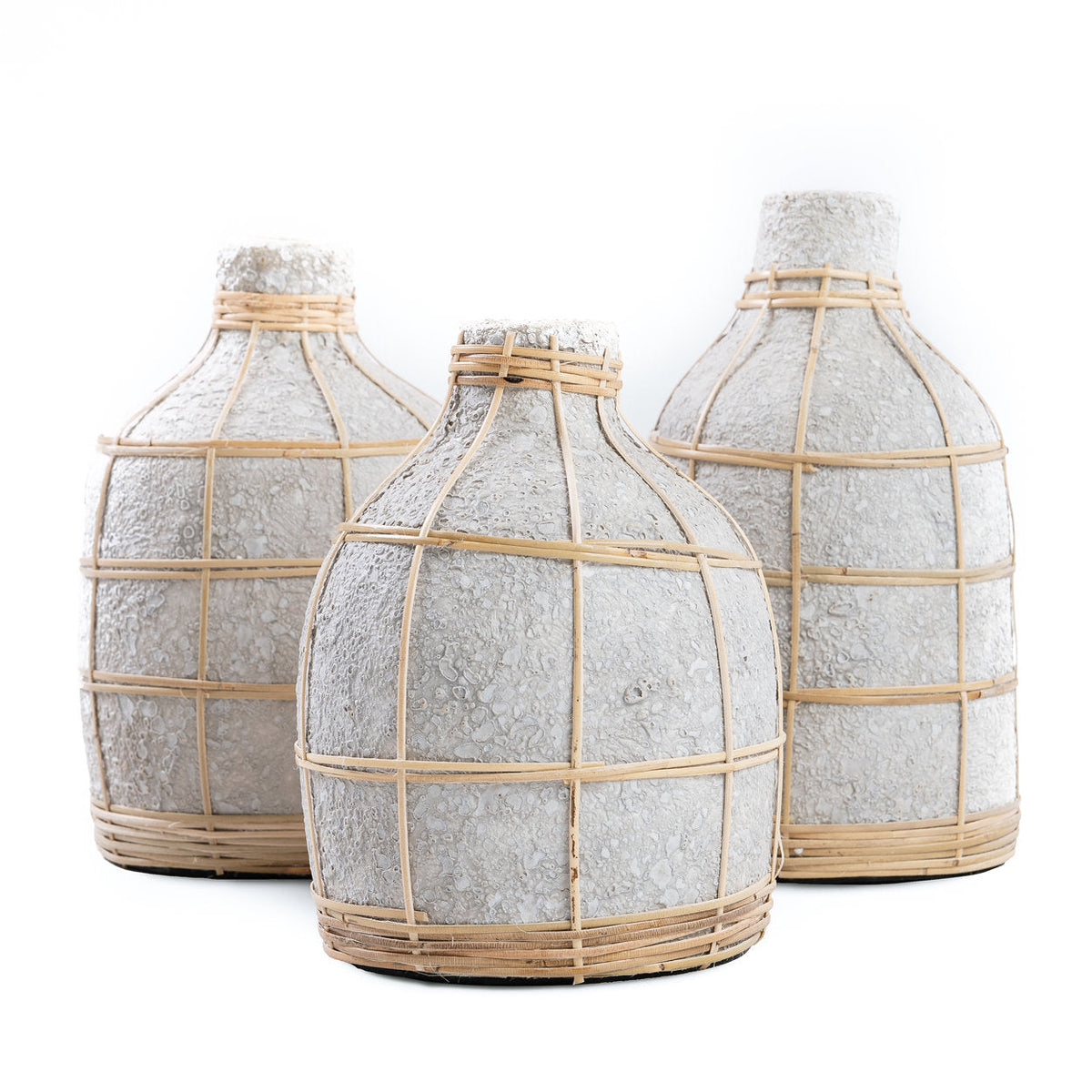 Bazar Bizar Vase En Terre Cuite Whoopy Béton/Naturel Ø13 x H23 cm