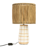 Bazar Bizar Terracotta Tafellamp Molokai Naturel/Wit Ø30 x H51 cm