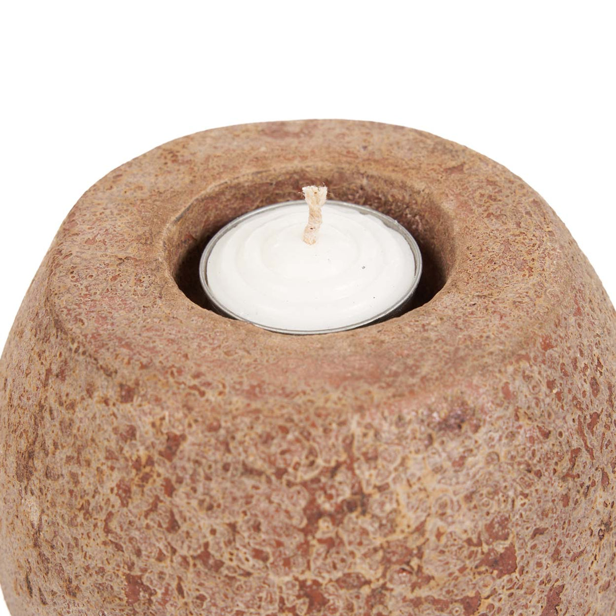 Bazar Bizar Terracotta Kandelaar Cavestone Bruin Ø13 x H12 cm