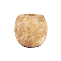 Bazar Bizar Terracotta Kandelaar Cavestone Crème Ø13 x H12 cm