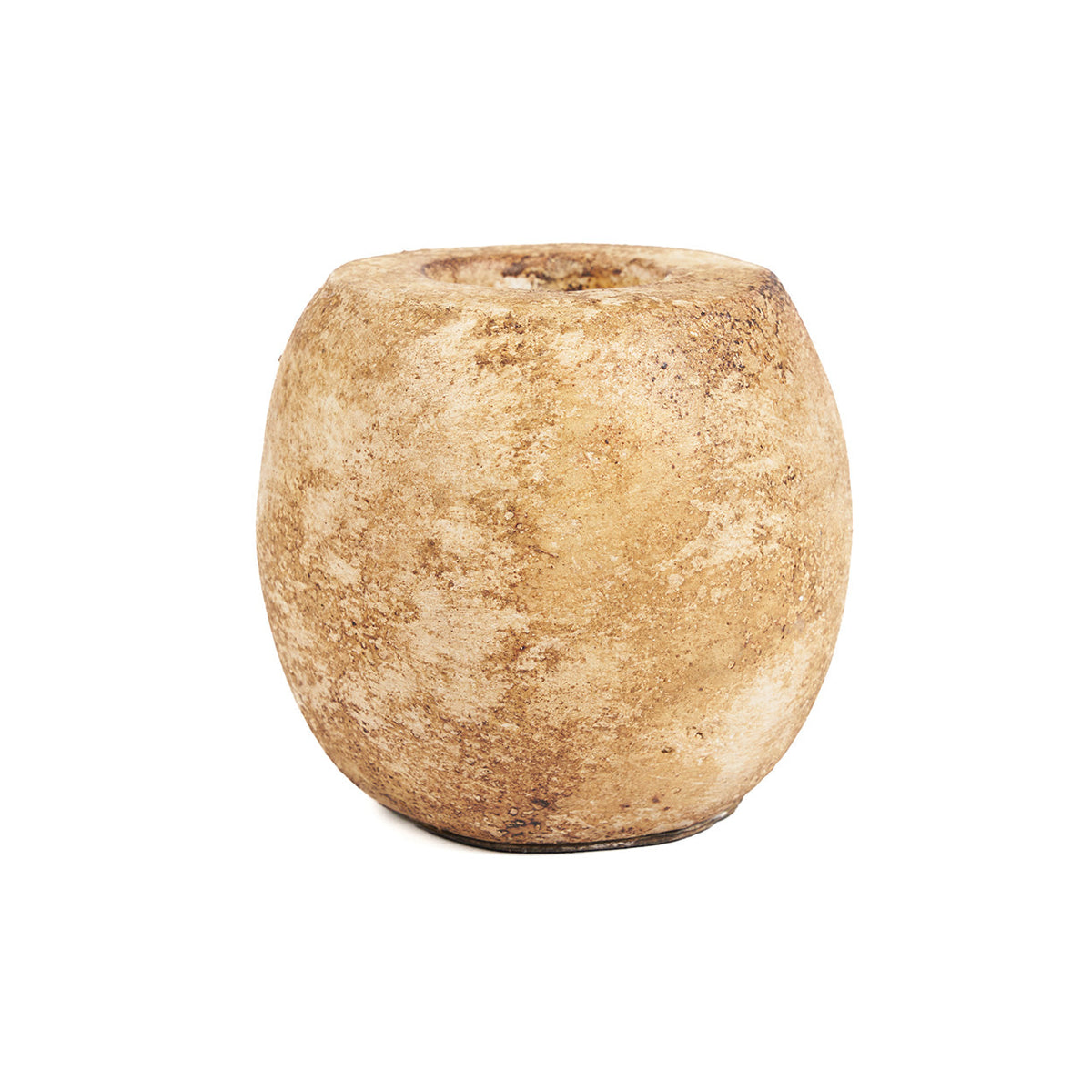 Bazar Bizar Terracotta Kandelaar Cavestone Crème Ø13 x H12 cm