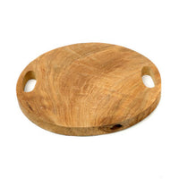 Bazar Bizar Teakhouten Dienblad Teak Root Naturel Ø40 cm