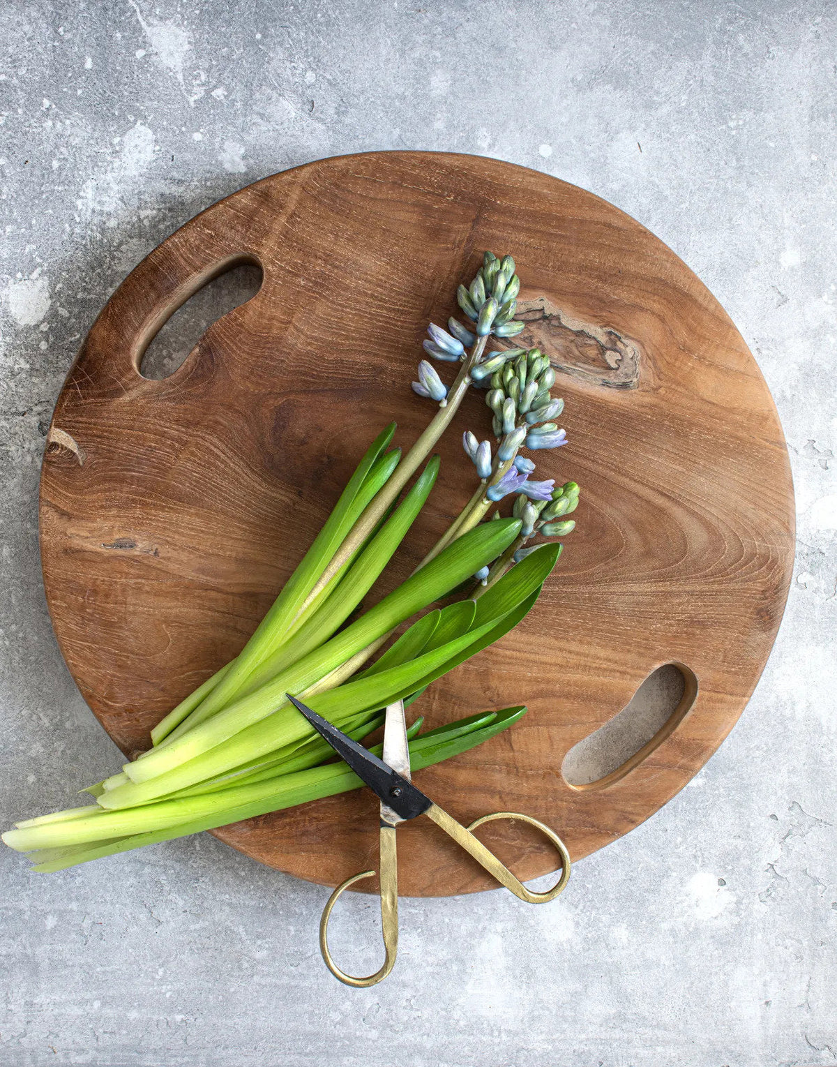 Bazar Bizar Teakhouten Dienblad Teak Root Naturel Ø40 cm