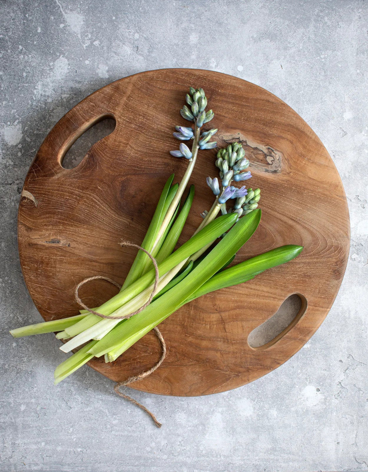 Bazar Bizar Teakhouten Dienblad Teak Root Naturel Ø35 cm