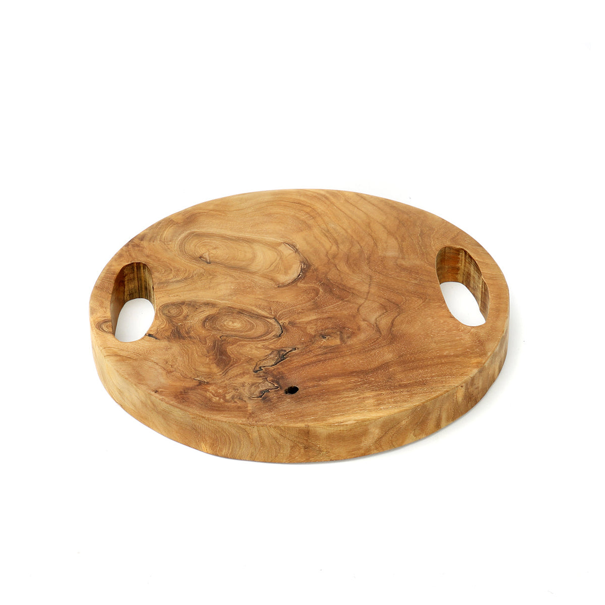 Bazar Bizar Teakhouten Dienblad Teak Root Naturel Ø30 cm