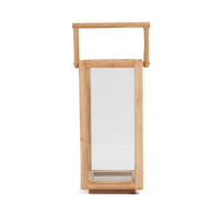 Bazar Bizar Gerecycleerd Teakhouten Lantaarn Nusa Naturel 28 x 28 x 60 cm