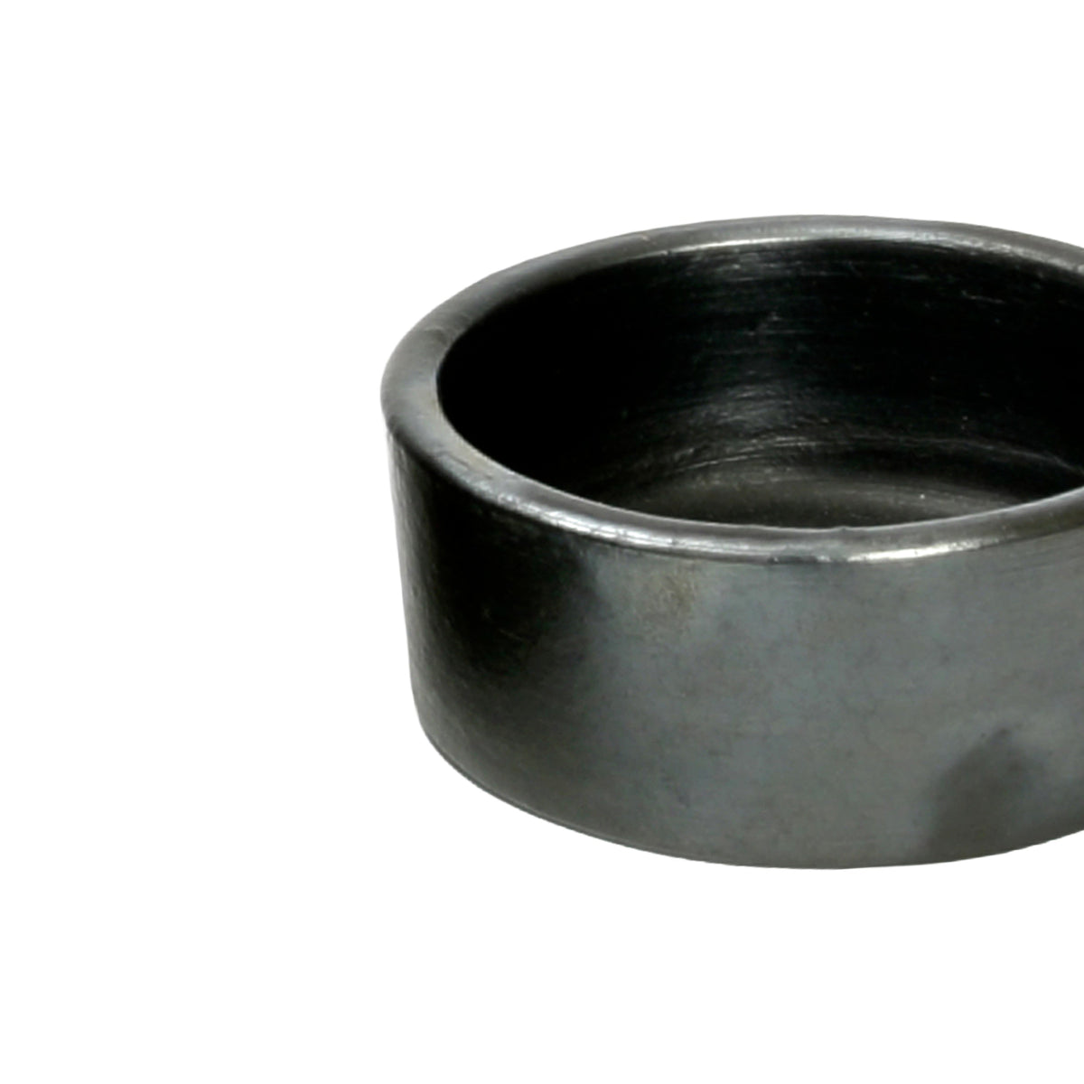 Bazar Bizar Terracotta Schaal Burned Cylinder Dish Zwart Ø10 x H4 cm