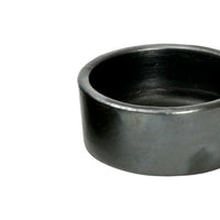 Bazar Bizar Plat de service En Terre Cuite Burned Cylinder Dish Noir Ø10 x H4 cm