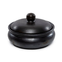 Bazar Bizar Plat à four En Terre Cuite Burned Curry Noir Ø24 x H15 cm