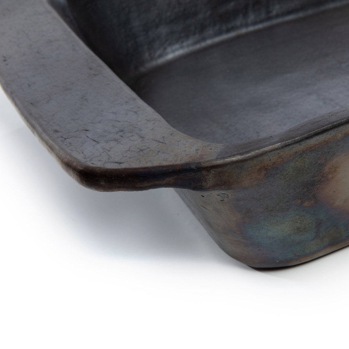 Bazar Bizar Plat à four En Terre Cuite Burned Noir 37 x 28 cm