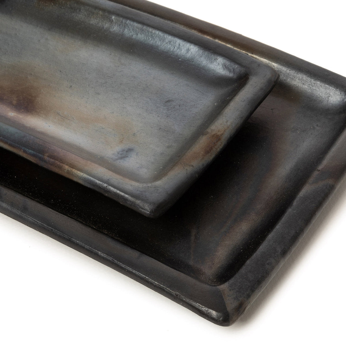 Bazar Bizar Terracotta Schaal Burned Sushi Plate Zwart 36 x 17 cm