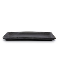Bazar Bizar Terracotta Schaal Burned Sushi Plate Zwart 25 x 12 cm