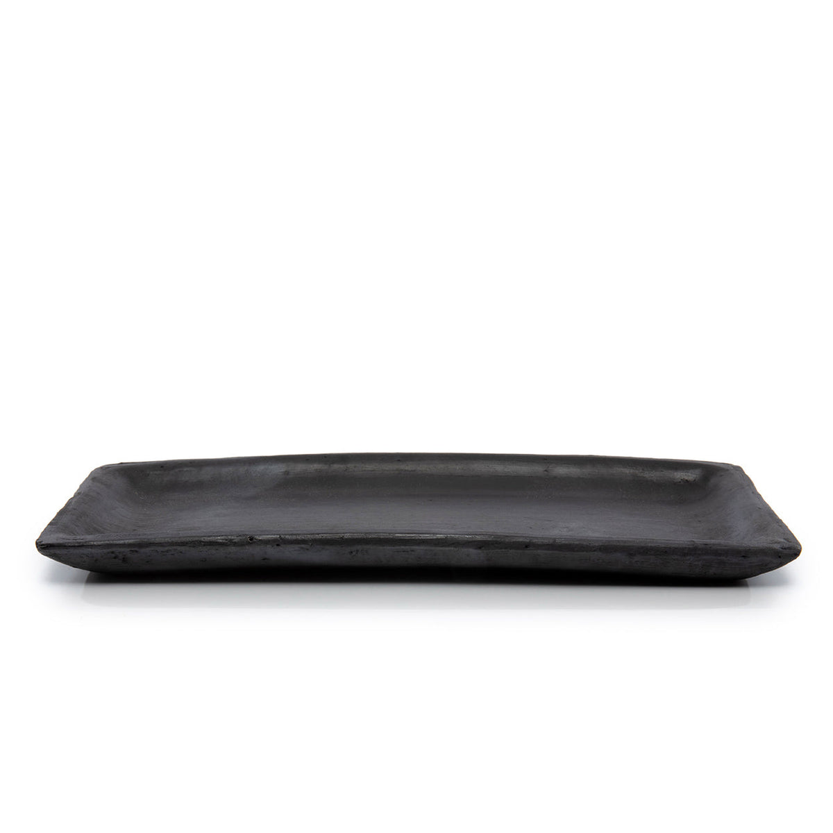 Bazar Bizar Terracotta Schaal Burned Sushi Plate Zwart 25 x 12 cm