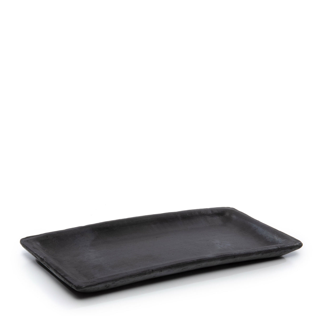 Bazar Bizar Terracotta Schaal Burned Sushi Plate Zwart 25 x 12 cm