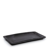 Bazar Bizar Terracotta Schaal Burned Sushi Plate Zwart 25 x 12 cm