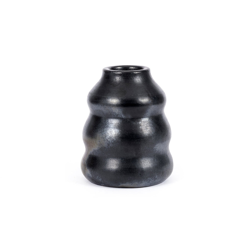 Bazar Bizar Terracotta Vaas Burned Zwart Ø6 x H17 cm