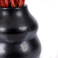 Bazar Bizar Terracotta Vaas Burned Zwart Ø6 x H17 cm