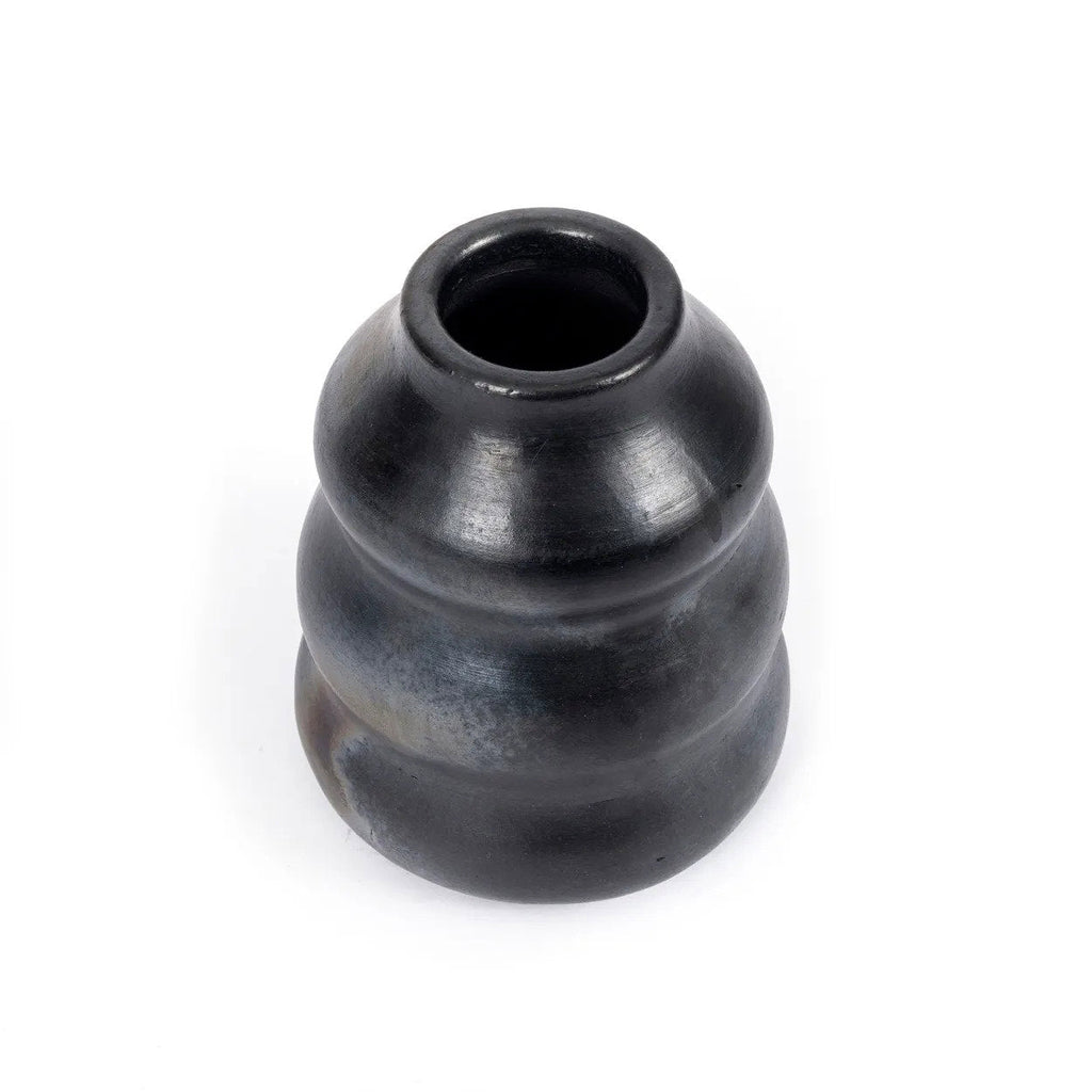 Bazar Bizar Terracotta Vaas Burned Zwart Ø6 x H17 cm