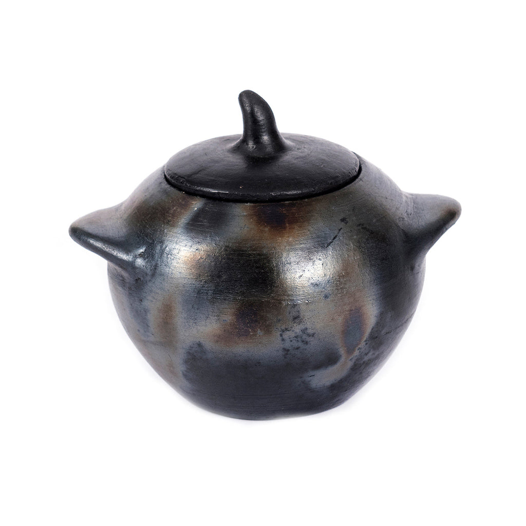 Bazar Bizar Terracotta Voorraadpot Burned Zwart 15 x 13 x 14 cm